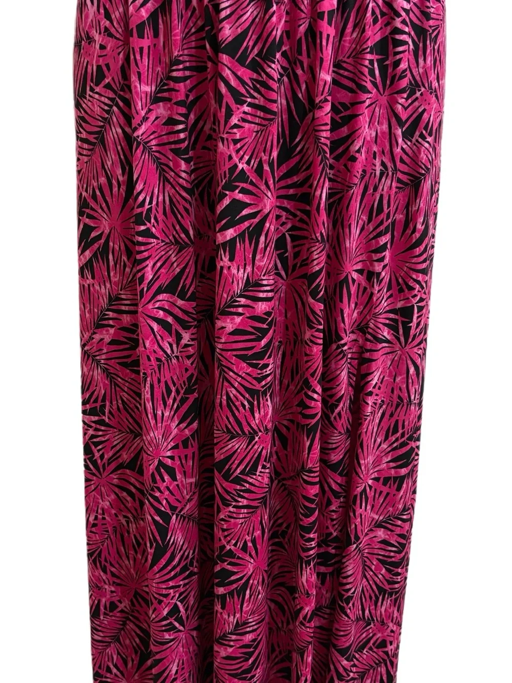 Michael Kors Sleeveless Pink Palm-Print Maxi Dress